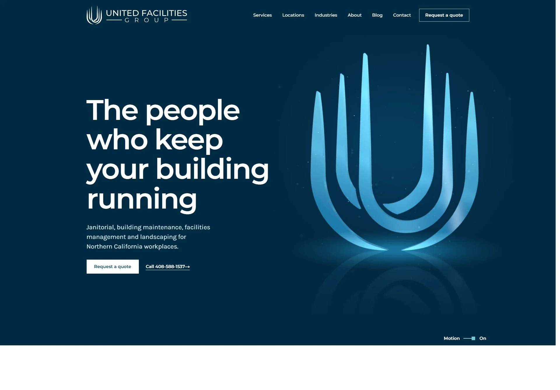 The United Facilities Group website rebuilt by Brandcore
